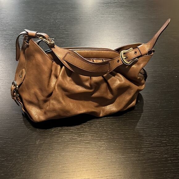 FENDI Borsa Brown Leather Frame Hobo Doctor Shoulder Bag Purse